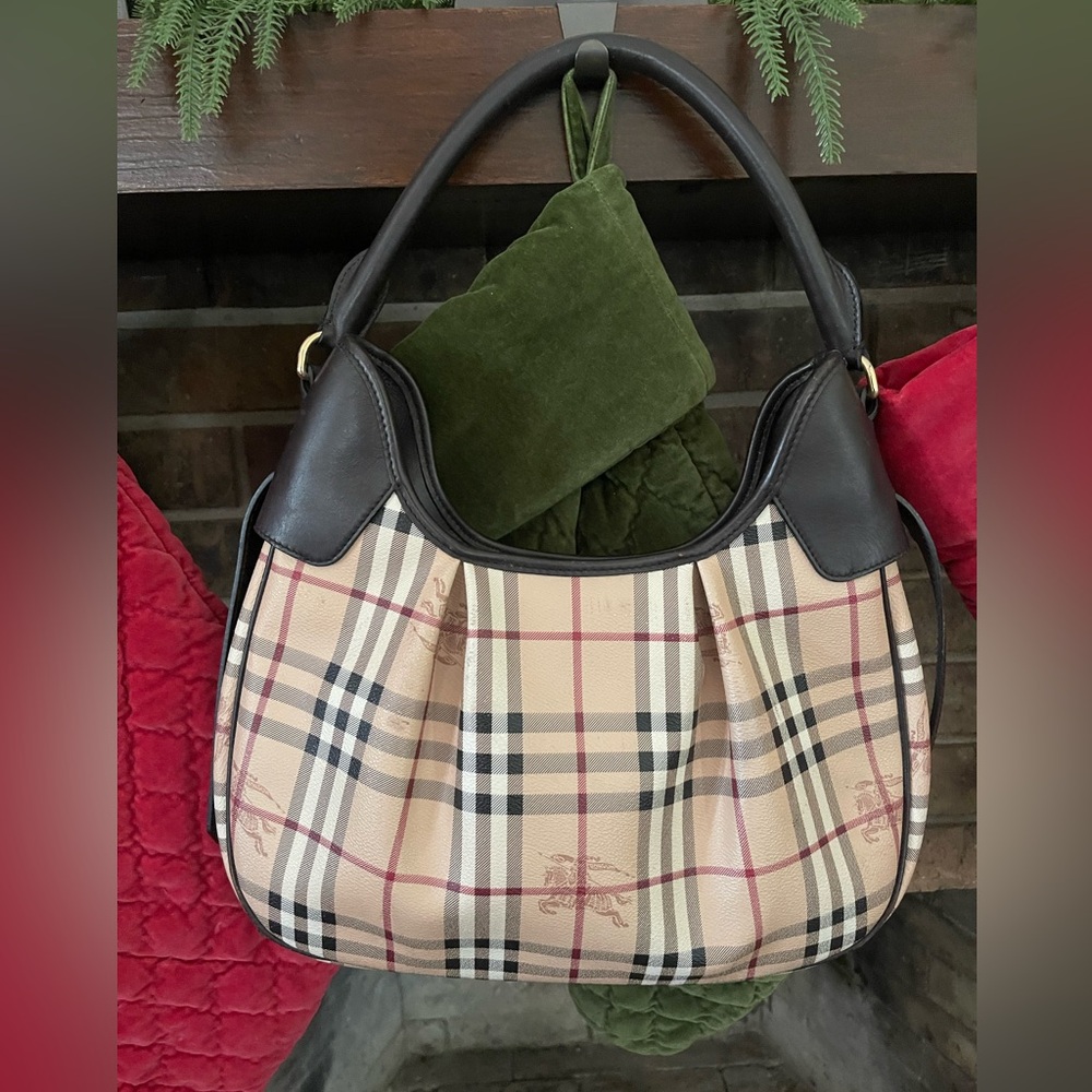 Vintage Haymarket Burberry Classic Check Shoulder Bag